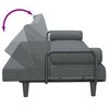 vidaXL Sofa Bed with Armrests Dark Grey Fabric