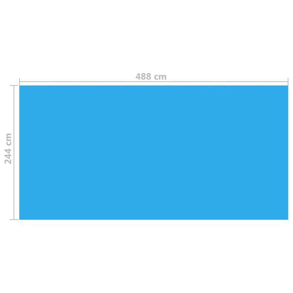 vidaXL Pool Cover Blue 488x244 cm PE