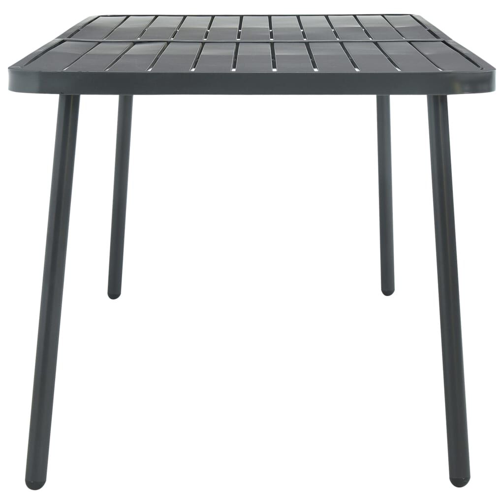 vidaXL Garden Table Dark Grey 180x83x72 cm Steel