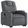 vidaXL Stand up Massage Recliner Chair Grey Faux Leather