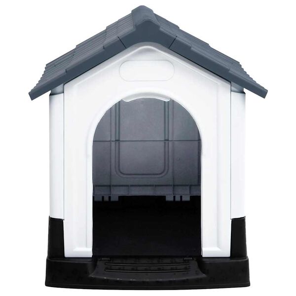 vidaXL Dog House Grey 57x68x66 cm Polypropylene
