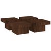 vidaXL Coffee Table Brown Oak 90x90x28 cm Engineered Wood