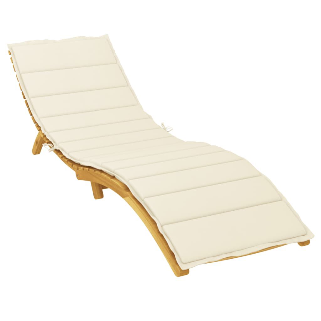 vidaXL Sun Lounger Cushion Cream 200x70x3cm Oxford Fabric