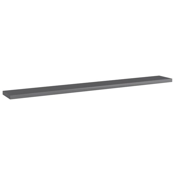 vidaXL Bookshelf Boards 4 pcs High Gloss Grey 80x10x1.5 cm Engineered Wood