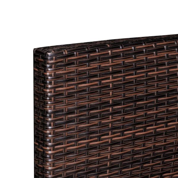 vidaXL 10 Piece Garden Lounge Set with Cushions Poly Rattan Brown