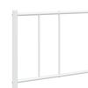 vidaXL Metal Bed Frame without Mattress with Footboard White 193x203cm