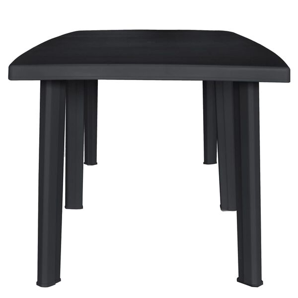 vidaXL Garden Table Anthracite 216x90x72 cm Plastic