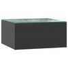 vidaXL 7 Piece Garden Lounge Set with Cushions Poly Rattan Black