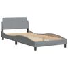 vidaXL Bed Frame without Mattress "Hvar" Light Grey 100x203 cm Fabric