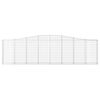 vidaXL Arched Gabion Baskets 6 pcs 400x30x100/120 cm Galvanised Iron