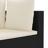 vidaXL 7 Piece Garden Sofa Set with Cushions Black Poly Rattan