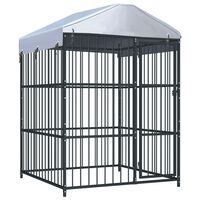 vidaXL Outdoor Dog Kennel with Roof 150x150x210 cm