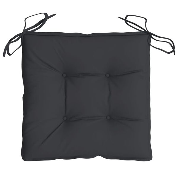 vidaXL Chair Cushions 4 pcs Black 40x40x7 cm Oxford Fabric