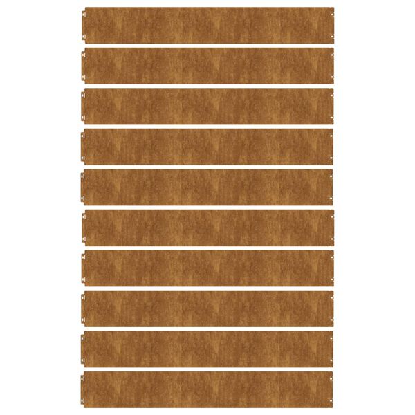 vidaXL Lawn Edgings 10 pcs 15x103 cm Flexible Corten steel