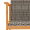 vidaXL Garden Chairs 2 pcs Grey Poly Rattan&Solid Wood