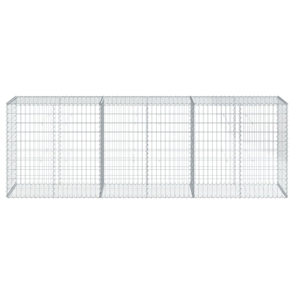 vidaXL Gabion Basket with Cover 300x50x100 cm Galvanised Iron