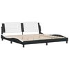 vidaXL Bed Frame without Mattress "Zadar" Black and White 193x203 cm Faux Leather