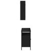 vidaXL 2 Piece Bathroom Furniture Set Black Engineered Wood
