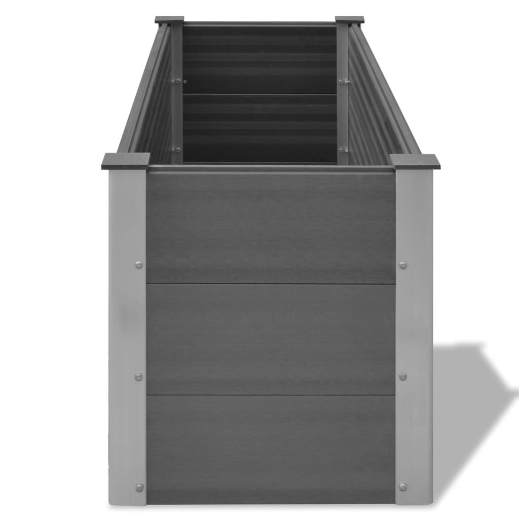 vidaXL Garden Raised Bed WPC 150x50x54 cm Grey