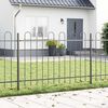 vidaXL Garden Fence Grey 1.7 x 1.2 m Powder-coated Steel