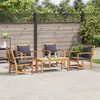 vidaXL Garden Sofa Set 5 pcs Natural Solid Teak Wood
