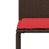 vidaXL 7 Piece Garden Dining Set with Cushions Brown Poly Rattan
