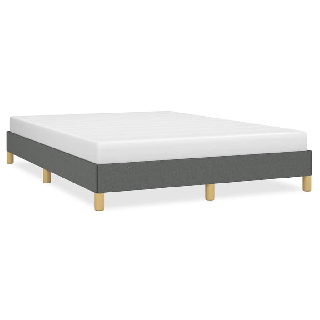 vidaXL Bed Frame without Mattress Dark Grey 137x190 cm Full Fabric
