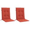 vidaXL Lowback Chair Cushions 2 pcs Melange Red 100x50x4 cm Fabric