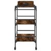 vidaXL Kitchen Trolley Smoked Oak 81.5x41x92.5 cm Engineered Wood
