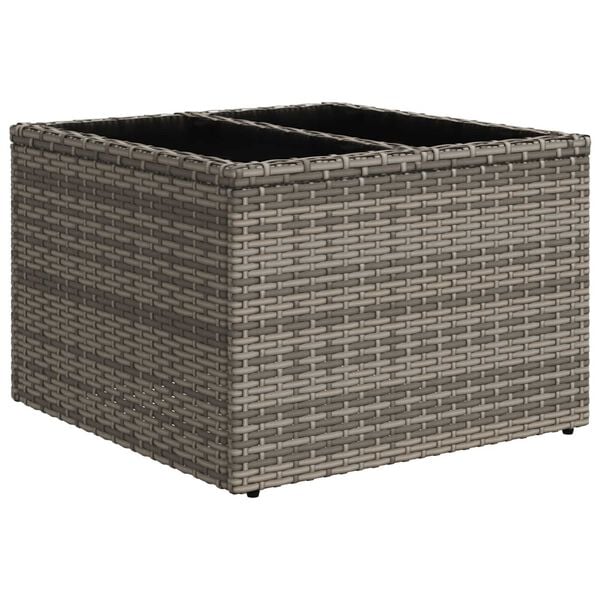 vidaXL 5 Piece Garden Sofa Set with Cushions Grey Poly Rattan