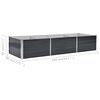 vidaXL Garden Raised Bed Anthracite 240x80x45 cm Galvanised Steel