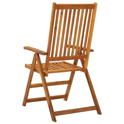 vidaXL Garden Reclining Chairs 3 pcs Solid Acacia Wood
