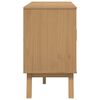 vidaXL Sideboard OLDEN White and Brown 114x43x73.5cm Solid Wood Pine