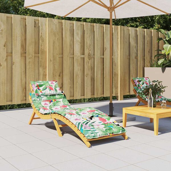 vidaXL Sun Lounger Cushion Multicolour Oxford Fabric