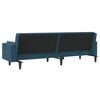 vidaXL 2-Seater Sofa Bed with Two Pillows Blue Velvet
