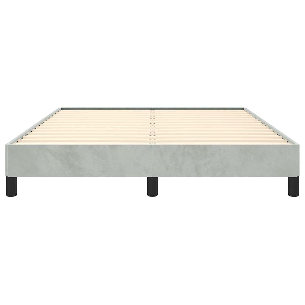 vidaXL Bed Frame without Mattress Light Grey 152x203 cm Queen Velvet