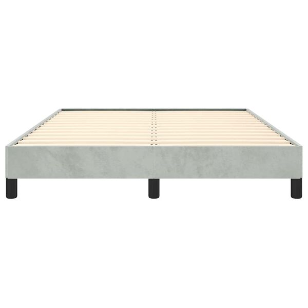 vidaXL Bed Frame without Mattress Light Grey 152x203 cm Queen Velvet