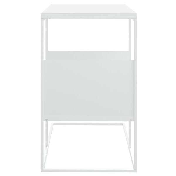 vidaXL Side Table White 55x36x59.5 cm Engineered Wood