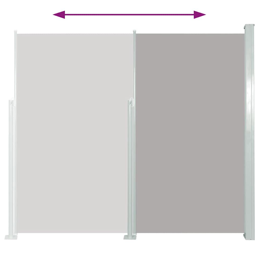 vidaXL Patio Retractable Side Awning 120x500 cm Grey