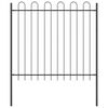 vidaXL Garden Fence 6 pcs Grey 10.2 x 1.5 m Powder-coated Steel