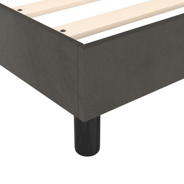 vidaXL Bed Frame without Mattress Dark Grey Double Velvet