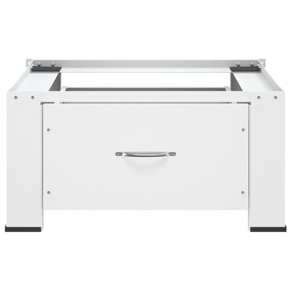 vidaXL Washing Machine Pedestal with Drawer White