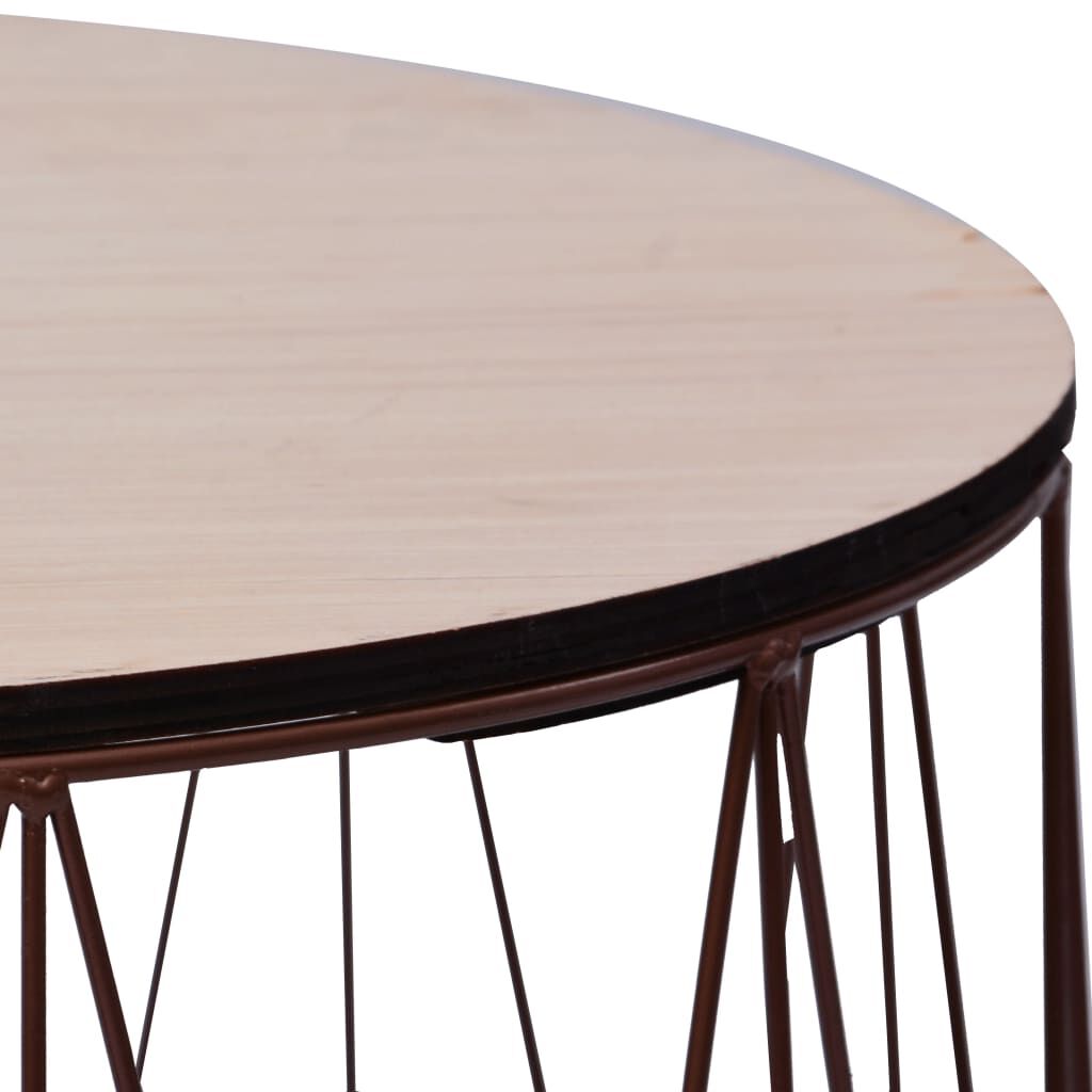 vidaXL Coffee Table 2 pcs Copper