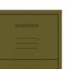 vidaXL Drawer Cabinet Olive Green 80x35x101.5 cm Steel