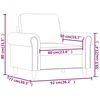 vidaXL Sofa Chair Light Grey 60 cm Velvet