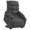 vidaXL Stand up Massage Recliner Chair Dark Grey Fabric
