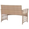 vidaXL 4 Piece Garden Lounge Set with Cushion Poly Rattan Beige