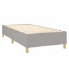 vidaXL Bed Frame without Mattress Light Grey Twin Fabric (US Only)