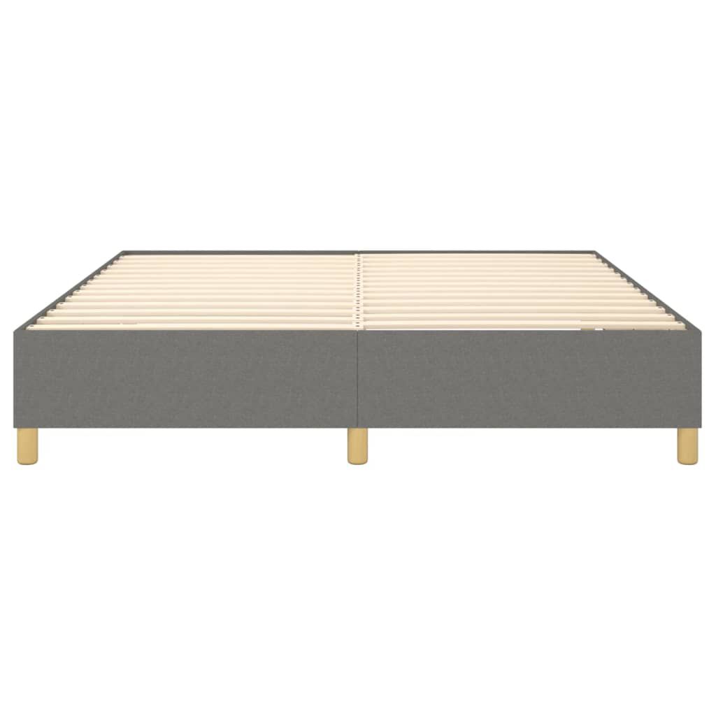 vidaXL Bed Frame without Mattress Dark Grey 183x213 cm Fabric