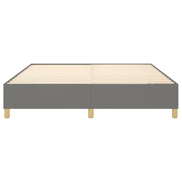 vidaXL Bed Frame without Mattress Dark Grey 183x213 cm Fabric